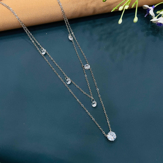 SILVER DIMOND NECKLACES