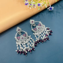  SILVER DIAMOND EARRINGS