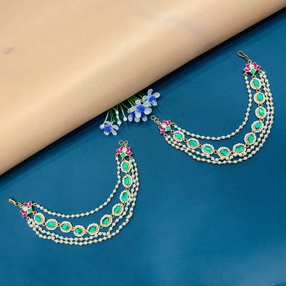 KUNDAN EAR CHAIN