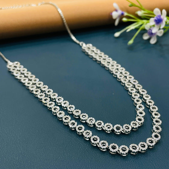 SILVER AD DIAMOND SET