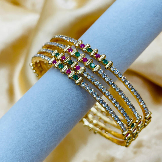 GOLDEN CRYSTAL BANGLES