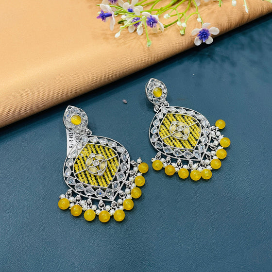 SILVER DIAMOND EARRINGS