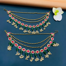  KUNDAN EAR CHAIN