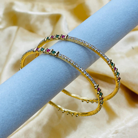 GOLDEN CRYSTAL BANGLES