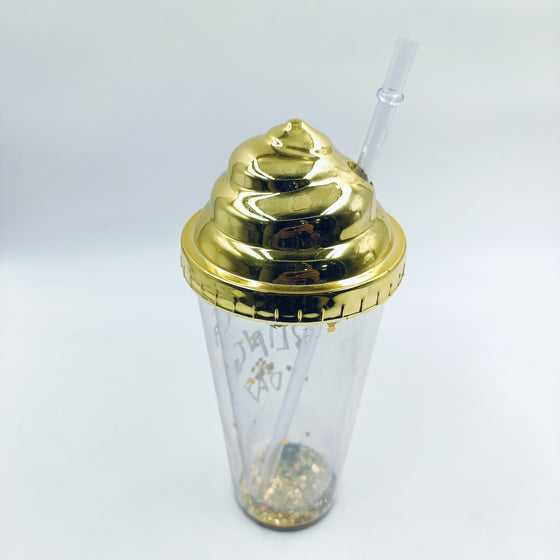 PLASTIC SIPPER WITH STRAW