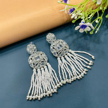  SILVER DIAMOND EARRINGS