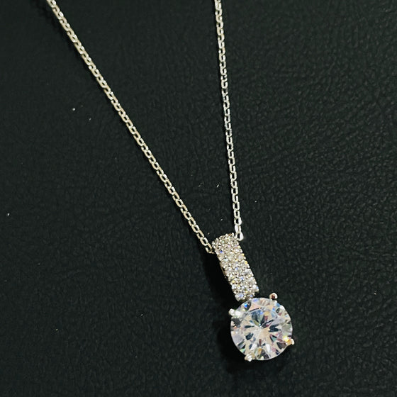 SILVER DIMOND NECKLACES