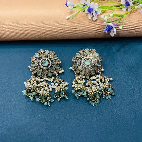 SILVER DIAMOND EARRINGS