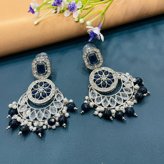 SILVER DIAMOND EARRINGS