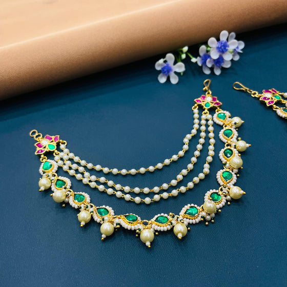 KUNDAN EAR CHAIN