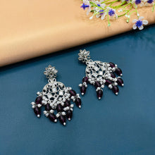  SILVER DIAMOND EARRINGS