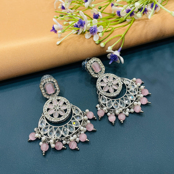 SILVER DIAMOND EARRINGS