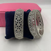 SILVER AD DIAMOND BANGLES