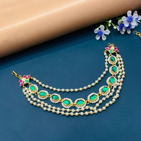 KUNDAN EAR CHAIN