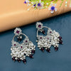 SILVER DIAMOND EARRINGS