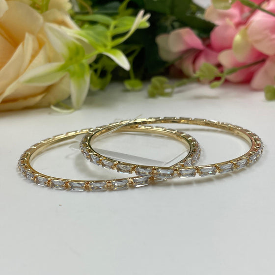 SILVER DIAMOND BANGLE