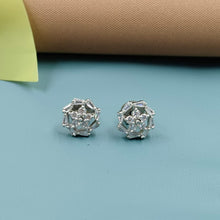  SILVER DIAMOND EARRINGS