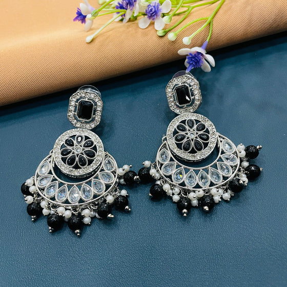 SILVER DIAMOND EARRINGS