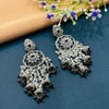 SILVER DIAMOND EARRINGS